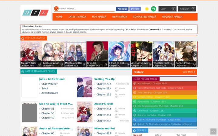 Ekrānuzņēmums no nelomanga.net