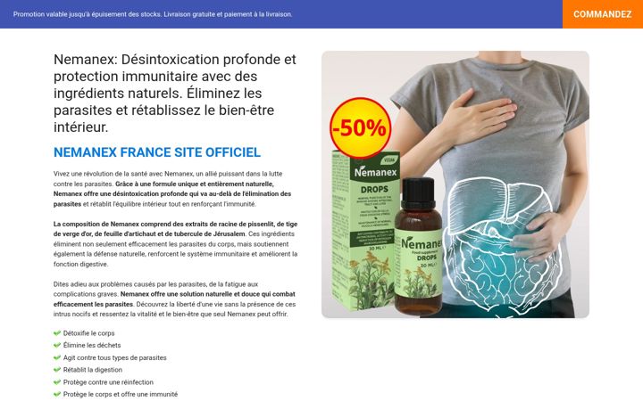 Screenshot of nemanexfrance.com