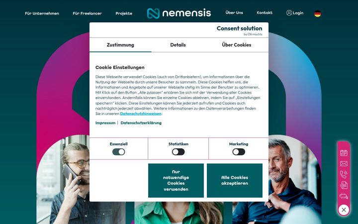 Zrzut ekranu nemensis.de