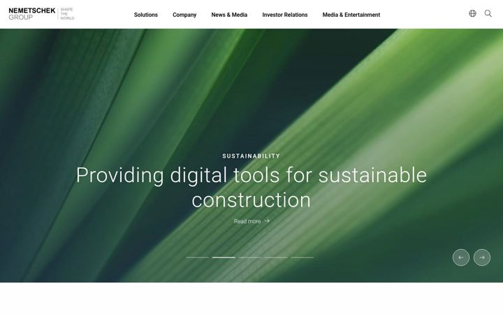 Screenshot of nemetschek.com