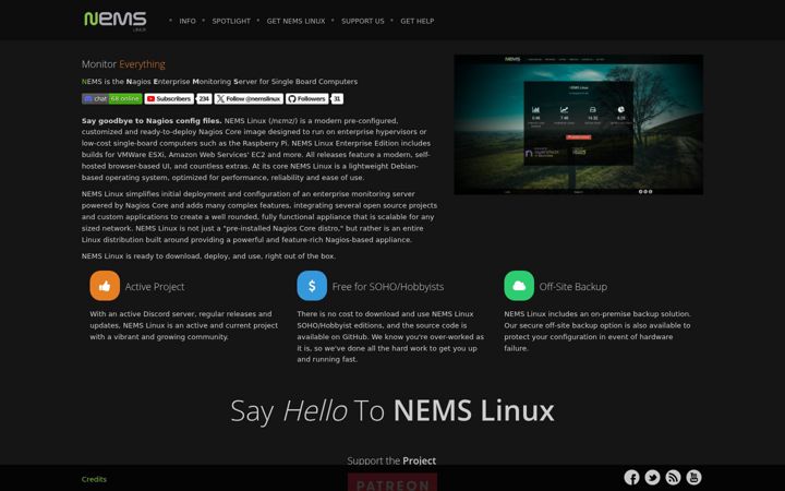 Snímek obrazovky nemslinux.com