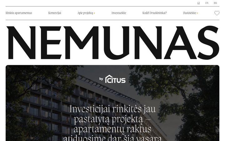 Screenshot di nemunasbycitus.lt