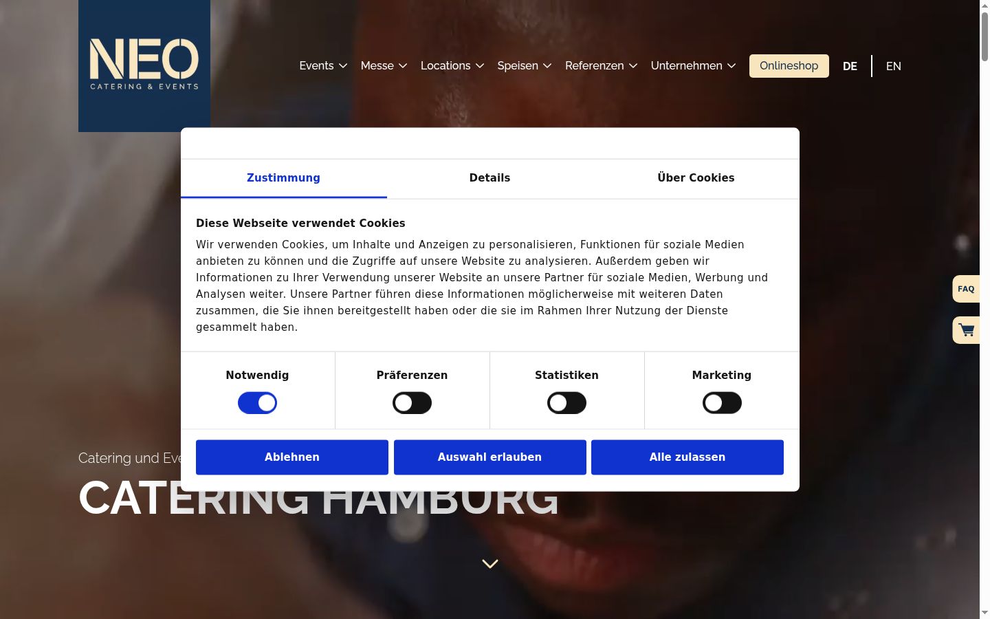 Screenshot tal-banner tal-kunsens muri qabel kwalunkwe interazzjoni