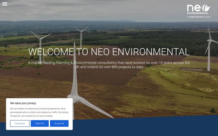 Screenshot ta' neo-environmental.co.uk