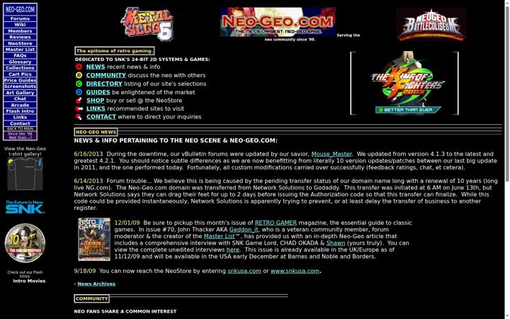 Screenshot of neo-geo.com