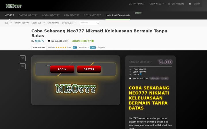 Screenshot von neo777x.org
