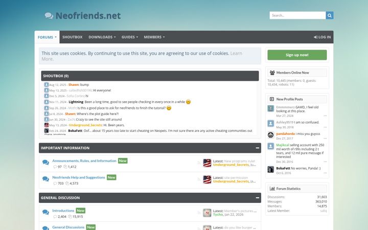 Screenshot of neofriends.net