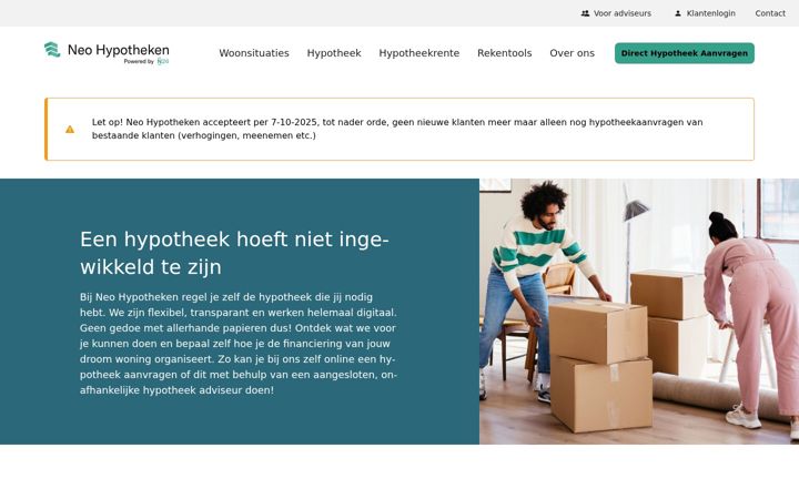 Képernyőkép: neohypotheken.nl
