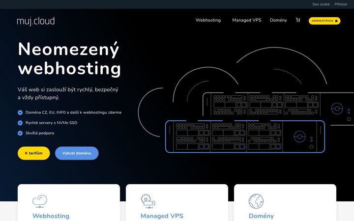 Screenshot of neomezeny-hosting.cz