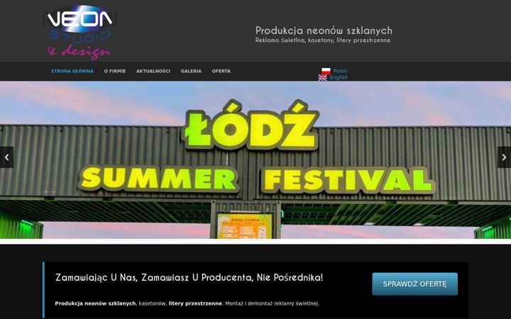 Posnetek zaslona neon-studio.pl