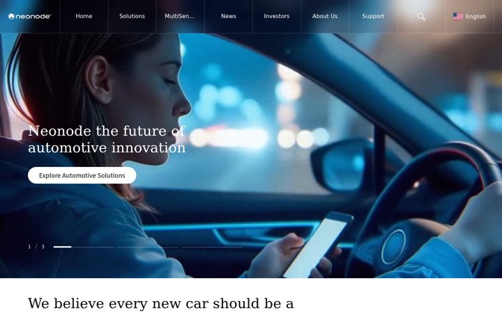 Screenshot of neonode.com