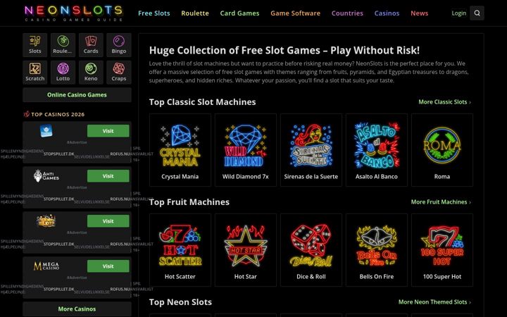 Screenshot of neonslots.com
