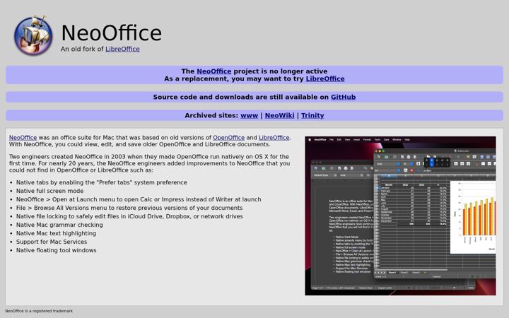 Screenshot of neooffice.org