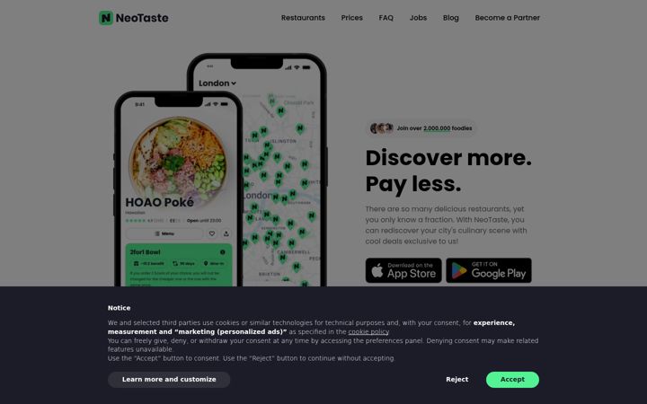 Screenshot of neotaste.com