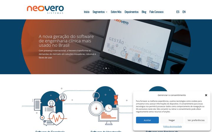 Skærmbillede af neovero.com