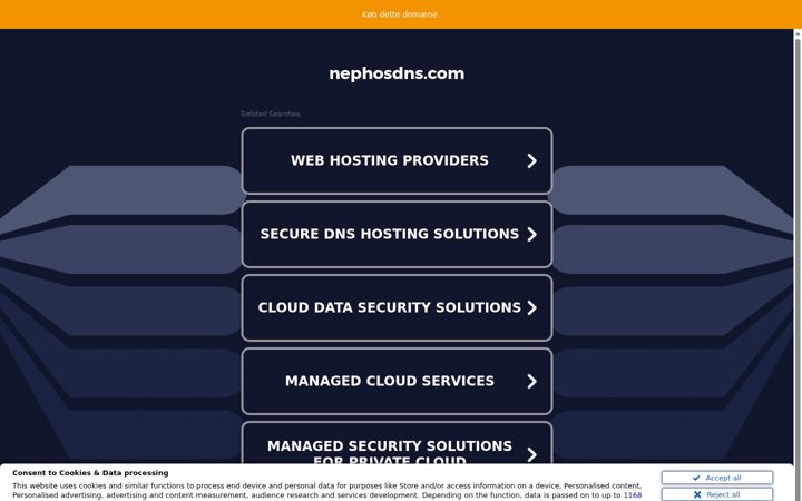 Screenshot of nephosdns.com