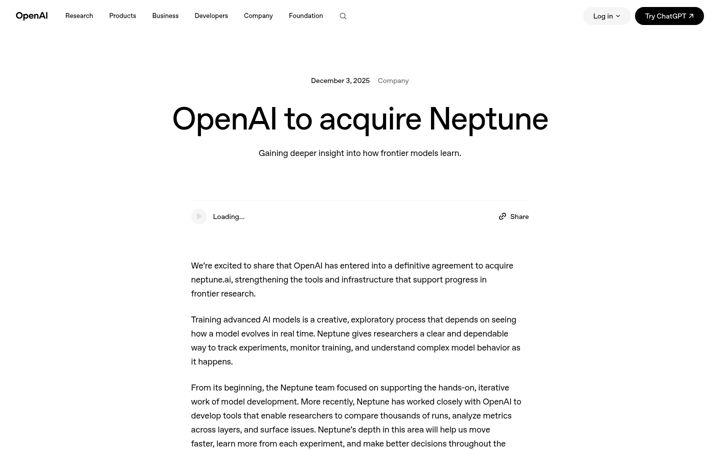 Screenshot of neptune.ai