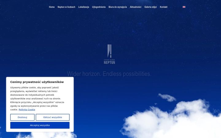 Екранна снимка на neptunofficecenter.pl