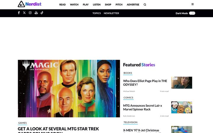 Screenshot of nerdist.com