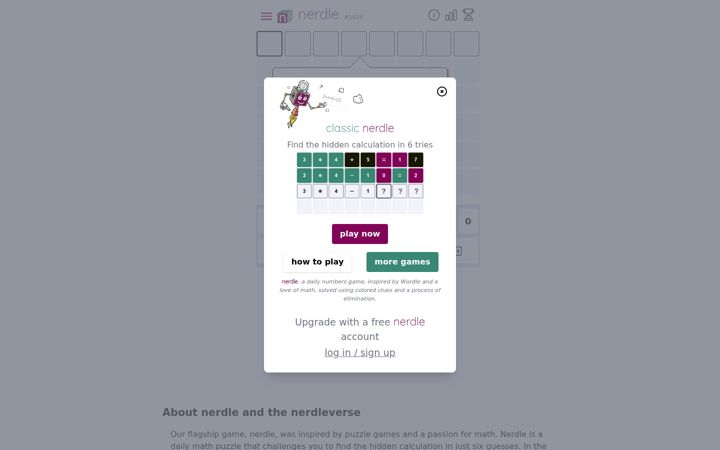 Screenshot of nerdlegame.com