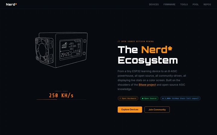 Screenshot of nerdminers.org