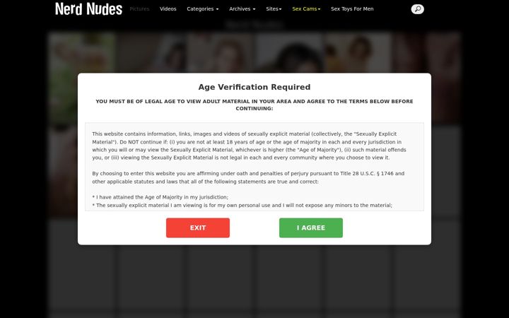 Screenshot of nerdnudes.com