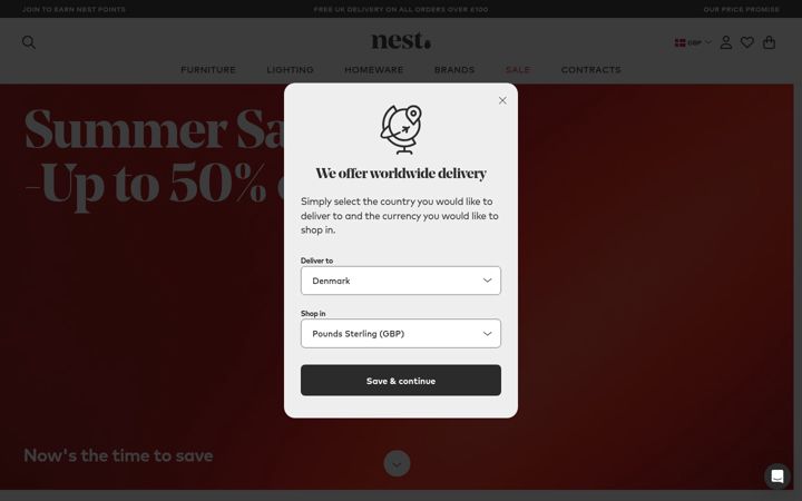 Screenshot of nest.co.uk