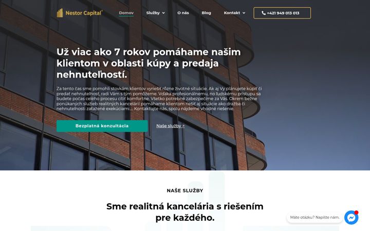 Screenshot di nestorcapital.sk