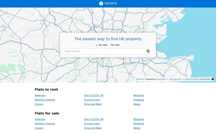 Screenshot of nestoria.co.uk