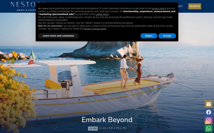 Skärmbild av nestoriyachting.com