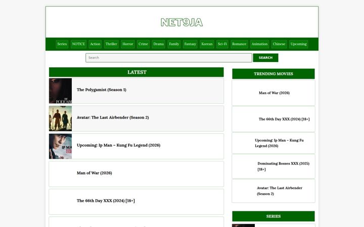 Screenshot of net9ja.com.ng