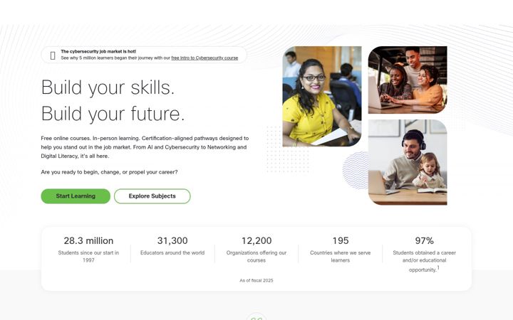 Screenshot ta' netacad.com