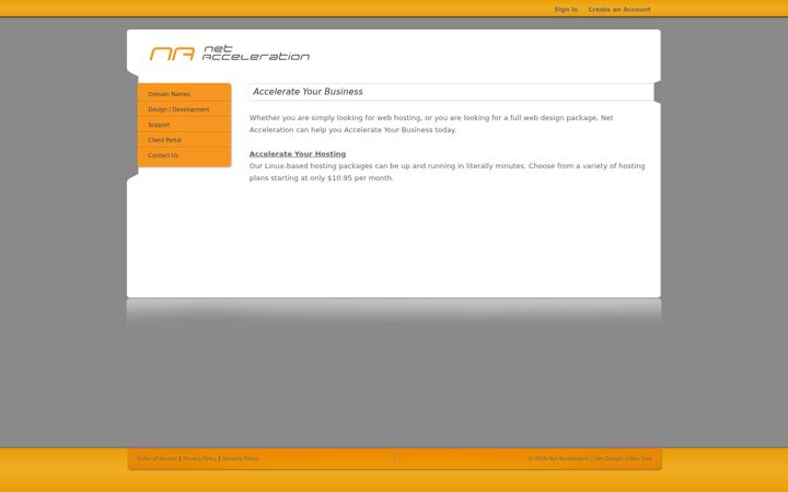 Screenshot of netacceleration.com