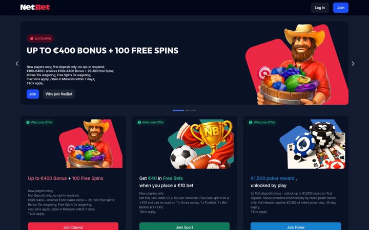 Screenshot of netbet.ie