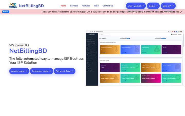 Screenshot of netbillingbd.com