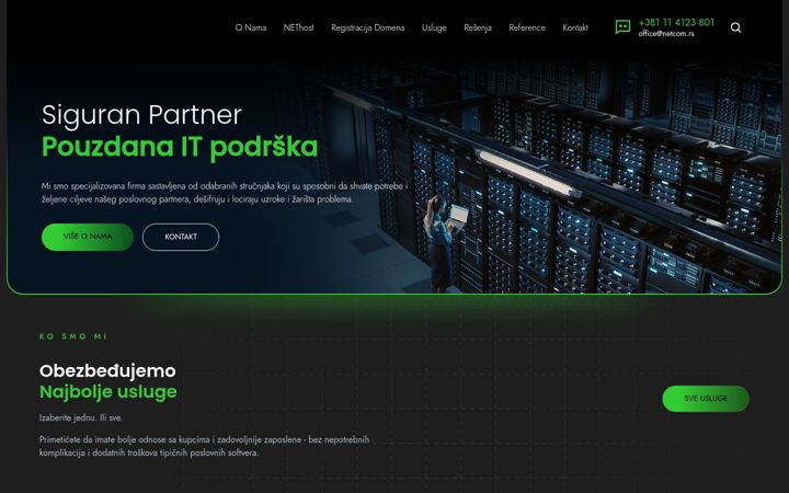 Screenshot van netcom.rs
