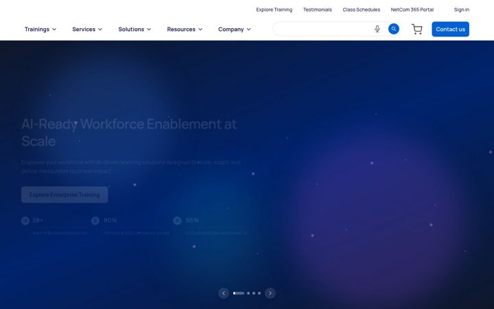 Screenshot von netcomlearning.com