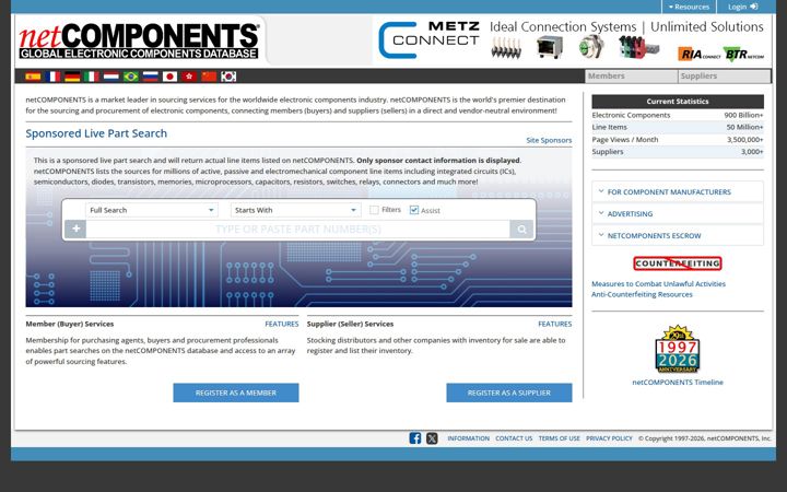 Screenshot di netcomponents.com