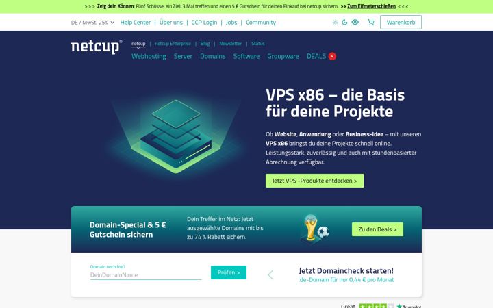 Screenshot ta' netcup.com