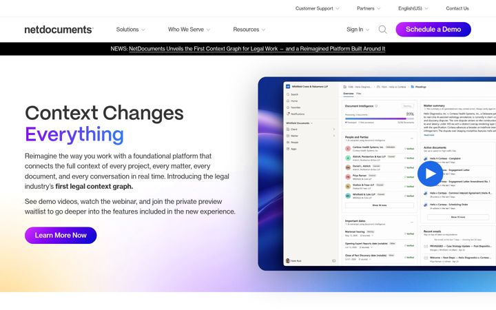 Екранна снимка на netdocuments.com