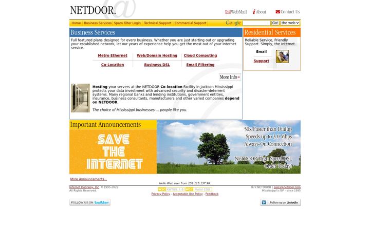 Screenshot of netdoor.com