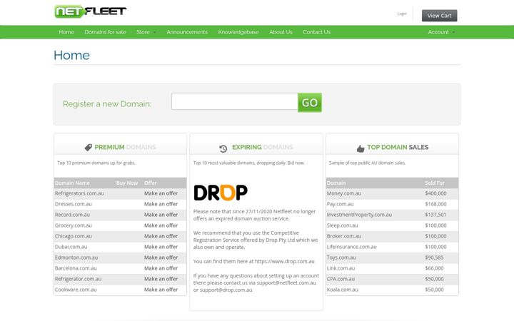 Screenshot of netfleet.com.au