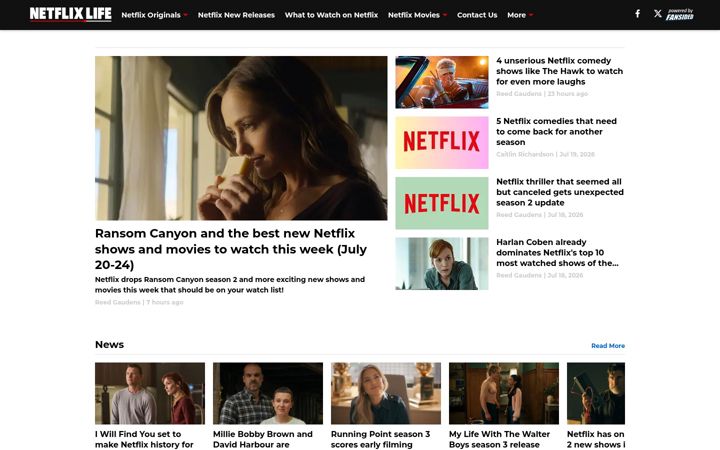 Screenshot of netflixlife.com