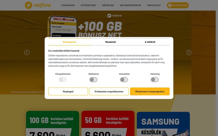 Képernyőkép: netfone.hu