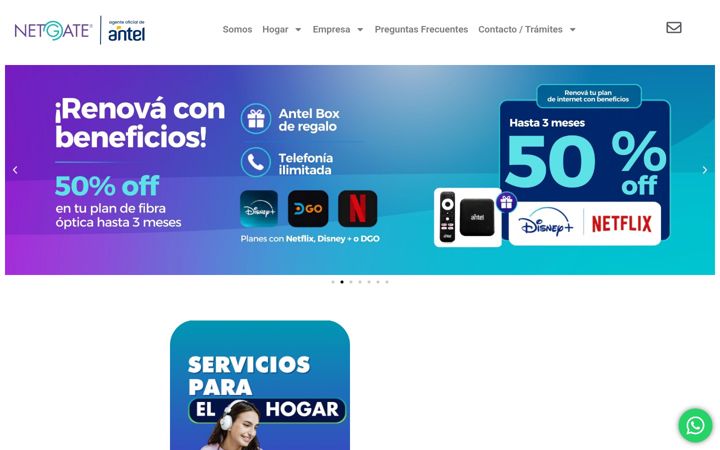 Screenshot of netgate.com.uy