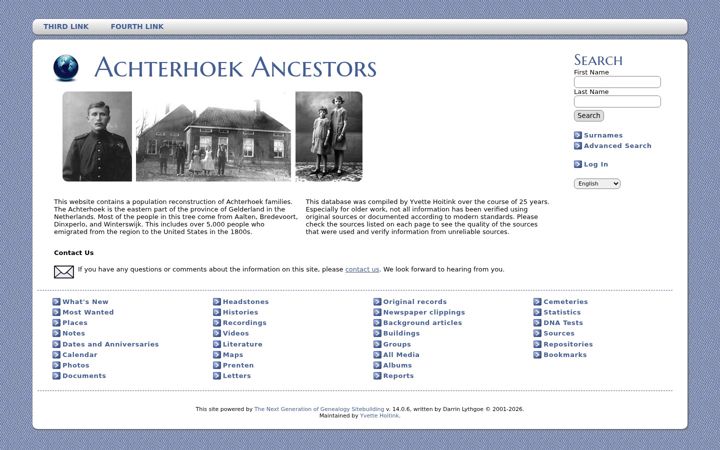 Screenshot of netherlandsgenealogy.com