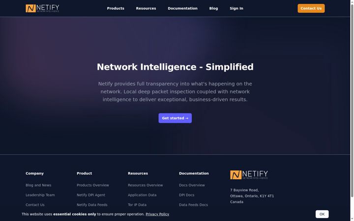 Screenshot of netify.ai
