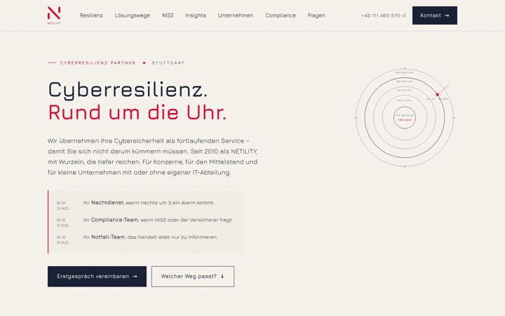 Screenshot of netility.de