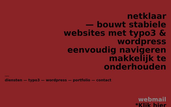 Screenshot of netklaar.nl