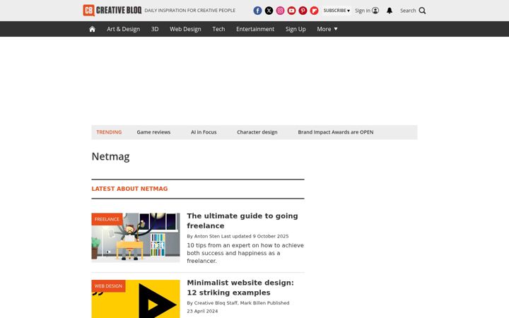Screenshot of netmagazine.com